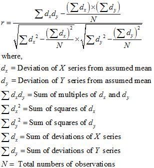 It is the measures the association between variables of interest based on the method of covariance. how can we derive the formula of karl pearson's cefficient ...