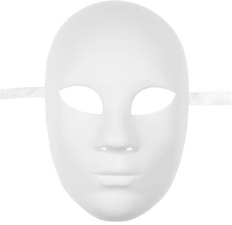 Lmk Plain White Blank Decorating Craft Full Face Masquerade Mask