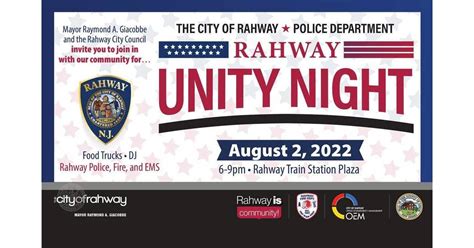 Rahway Holding First Responders Unity Night On August 2 Rahway Nj