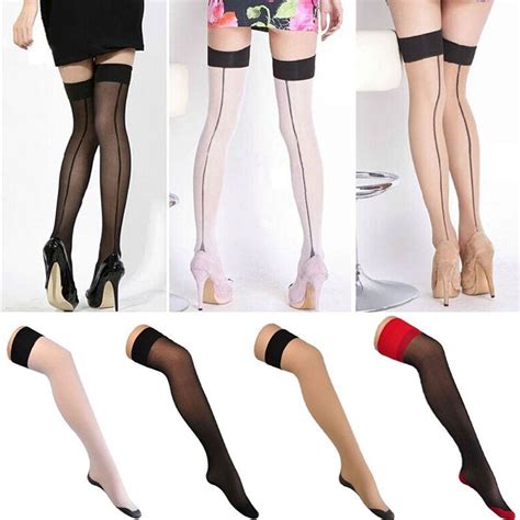 High Quality Sexy Women Lady Long Over Knee High Stockings Heal Seam