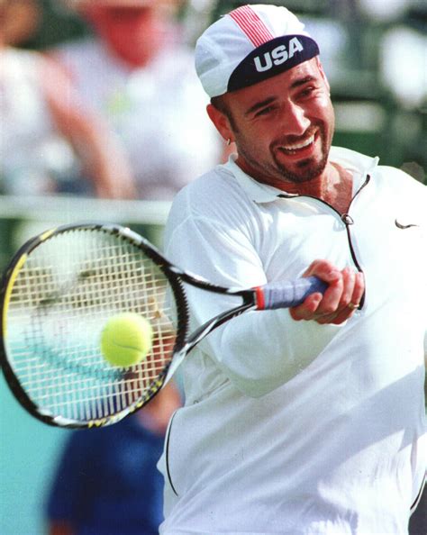 Andre Agassi Lot Of 2 Unsigned 8x10 Color Photos Great Tennis Action