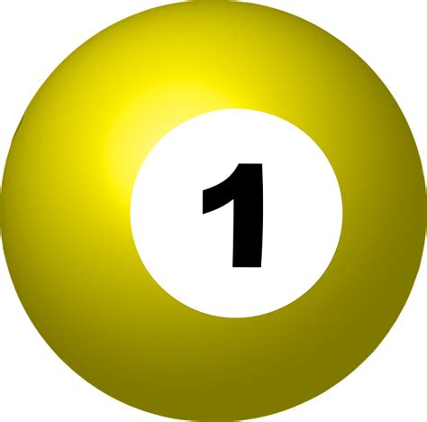 Pool Ball Number 1 Sphere · Free Vector Graphic On Pixabay