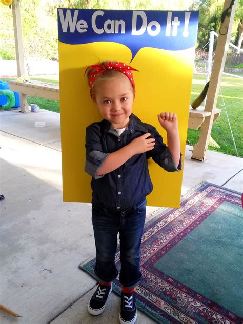 My daughter and i thought it would be fun to put together a quick costume with the iconic rosie the riveter as our muse. My Daughters Rosie The Riveter Costume. #Rosietheriveter, #Kidscostume, #… | Rosie the riveter ...
