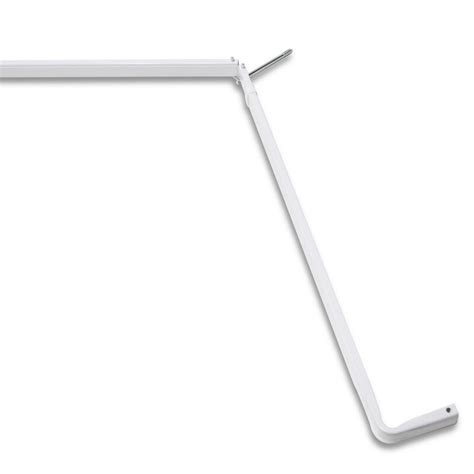 Each side of this telescoping rod is adjustable from 20 to 36 inches and the centerpiece adjusts from 38 to 72 inches. Rod Desyne Bay Window Lockseam Single Curtain Rod and ...