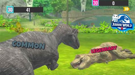 Common Allosaurus Defeats Max Level 30 Rexy 🦖 Jurassic World Alive Youtube