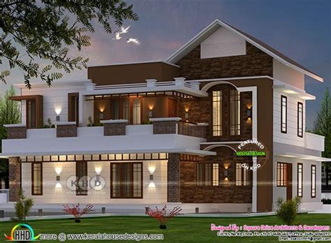2700 Square Feet 4 Bedroom Mixed Roof Modern House Kerala Home Design