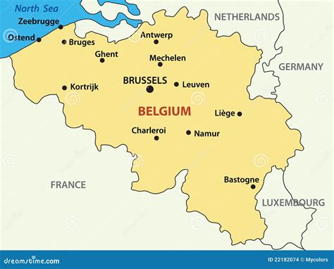 Printable Map Of Belgium