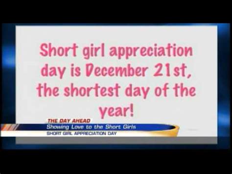 There's a national girlfriends day celebrated every year on august 1. NBC 3 Twitter Trends: Short Girl Appreciation Day 12/22 ...