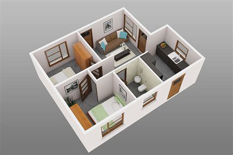 3 bedroom house designs are perfect for small families to live comfortably, with sufficient space and privacy for each person, and also accommodate guests when they visit. 2 Bedroom 1 Bathroom Family Home - Affordable Housing ...