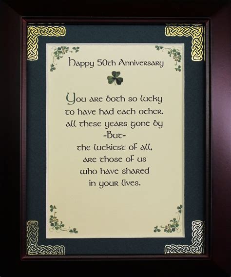Happy 50th Anniversary 5x7 Framed Blessing