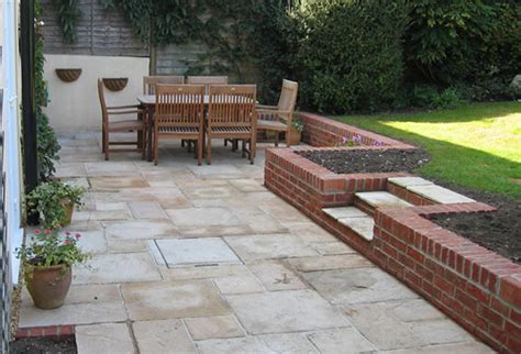 Patio With Retaining Wall Antiqued Natural Sandstone Patio Flickr