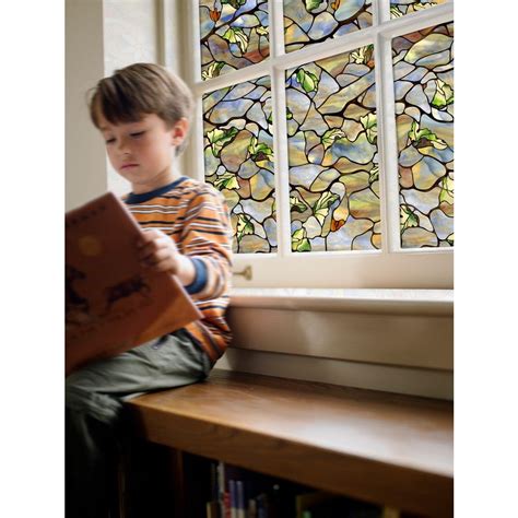Privacy while allowing light to enter the room. Artscape 24 in. x 36 in. Vista Decorative Window Film-01-0150 - The Home Depot