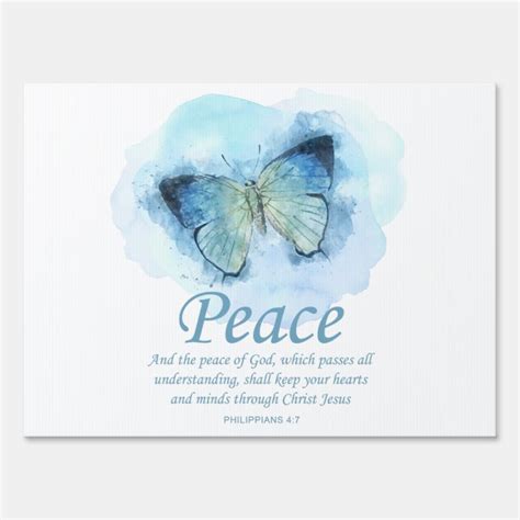Womens Christian Bible Verse Butterfly Peace Sign