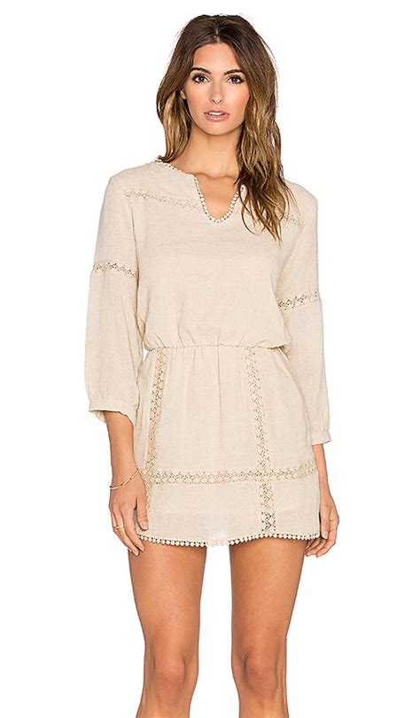 Anine Bing Dress With Lace Details In Natural Revolve