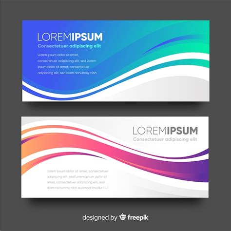 Free Vector Colorful Wave Banner Template