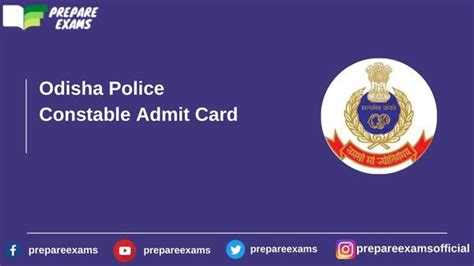 Odisha Police Constable Admit Card 2023 PDF Released PrepareExams
