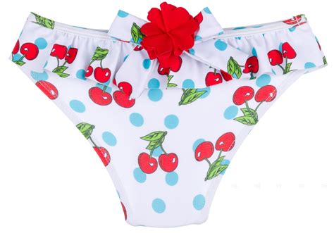 Bañador niña biarritz traje de baño bañadores tienda. Dolce Petit Culetín Niña Cerezas & Lunares Azules con Volante | Missbaby