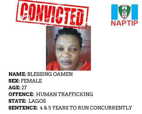 Lagos Court Jails 27 Year Old Woman For Trafficking Young Nigerian Girls To Benin Republic And
