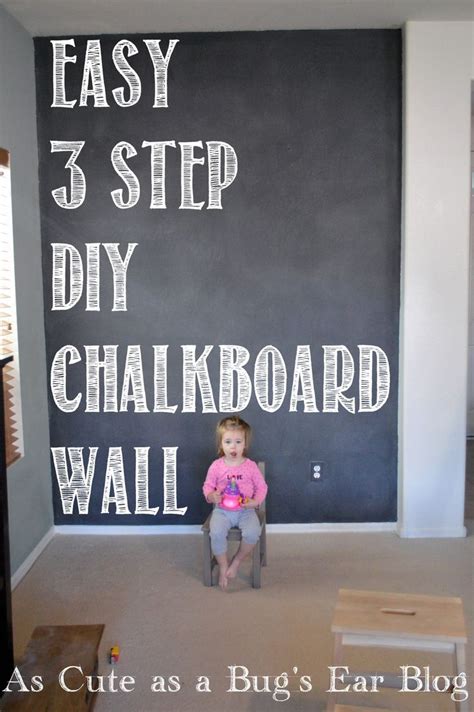 While it may not be as popular as when it was first released, chalkboard paint is still widely used in residential homes and commercial chalkboard paint adds a personalised touch to an environment and can be used in various rooms in a home, from a family activity board to a. Easy 3 STEP DIY Chalkboard Wall - (With images ...