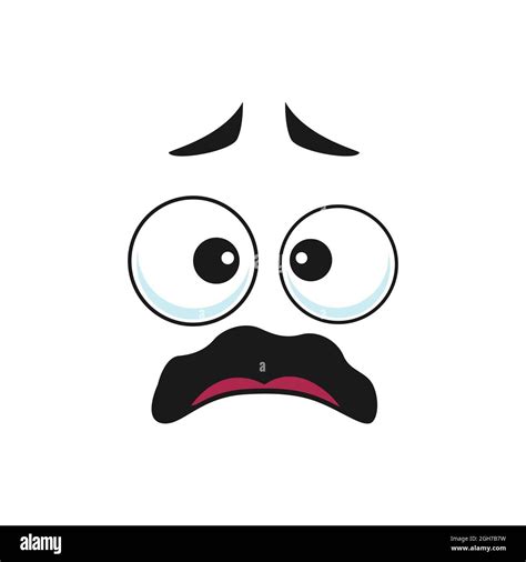 Download This Stock Vector Cartoon Face Vector Icon Frightened Worry