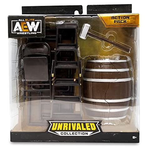 AEW Table Ladder Chair Sledgehammer And Barrel Hardcore Wrestling Action Figure Piece
