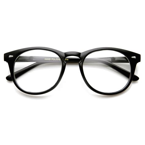 classic round p3 horn rimmed style clear lens eye glasses ebay