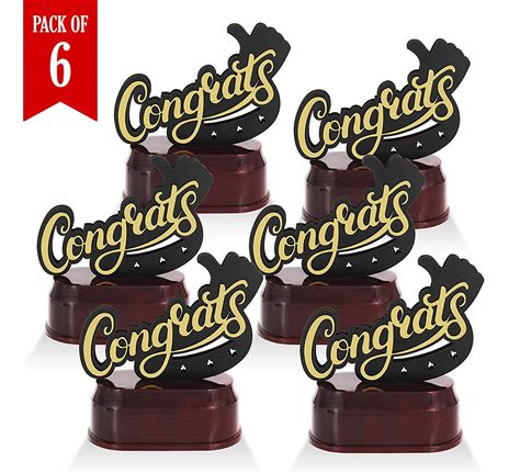 Set Of 6 Congrats Trophies For Complimenting The Achievements These