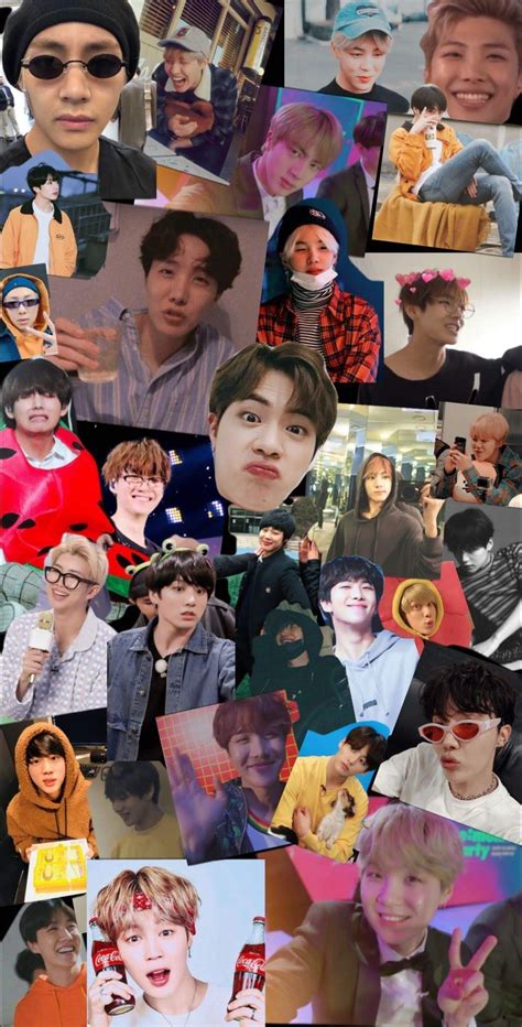 Aesthetic Bts Group Collage Wallpaper Download Mobcup