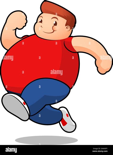 Fat Person Running Cartoon