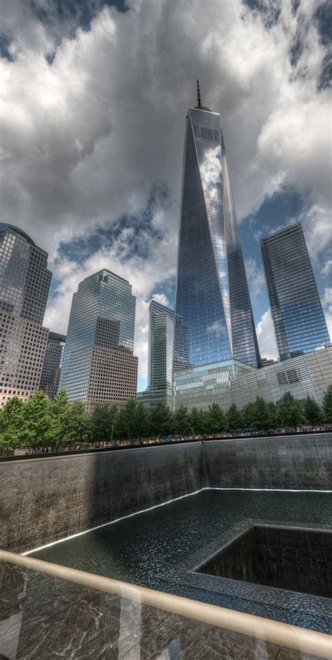 In the lower right you can see the 9/11 memorial with twin reflecting pools; One World Trade Center - WTC Memorial by Giorgio Galeotti