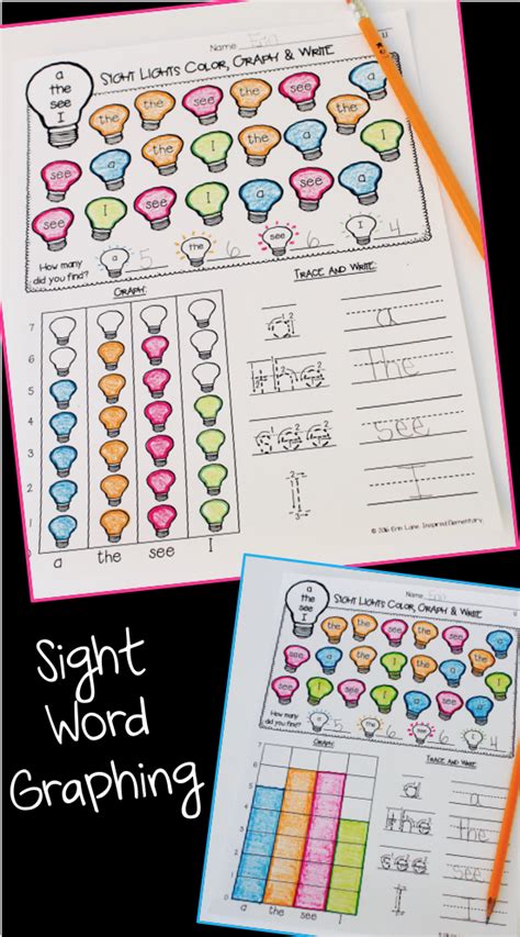 Recognize Write And Graph Sight Words Two Different Graphing Options