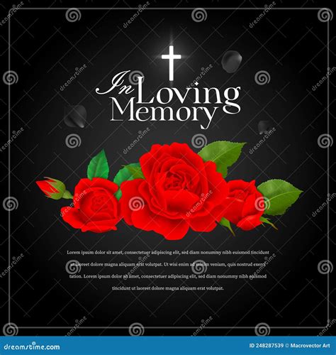 In Loving Memory Poster stock vector. Illustration of doleful - 248287539