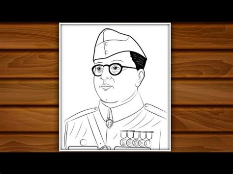 How To Draw Netaji Subhash Chandra Bose Very Easily Step By Step Netaji Drawing Netaji Outline