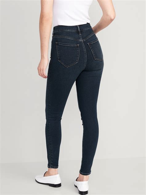 Extra High Waisted Rockstar Stretch Super Skinny Jeans For Women