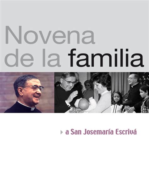 Novena De La Familia Josemaria Escriva Founder Of Opus Dei
