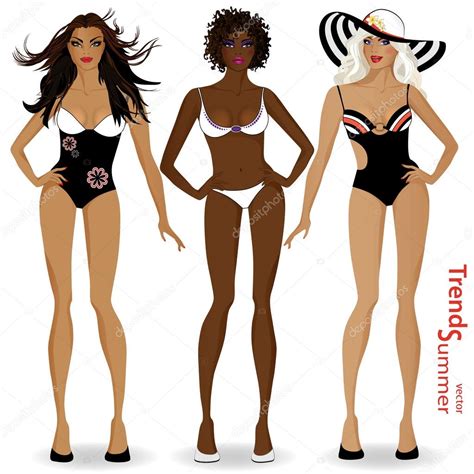 Collection Of Women In Bikini Vector Stock Vector Illustration Of My Xxx Hot Girl