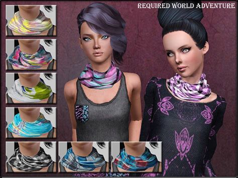 The Sims Resource Accessoriesset2 Scarfs Female