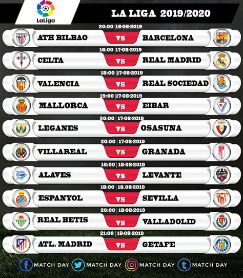 Find out the latest champions league fixtures with bt sport. Fixtures La Liga MatchWeek 1 🔥 ⏰Kick-off / UK | Liverpool ...