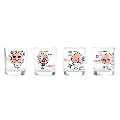 Buy Kakao Ryan Friends Apeach Soju Glass 소주 소주잔 Korean Soju Alcohol