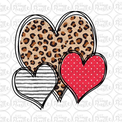Heart Love You Valentines Day Png Sublimation Design Digital Etsy