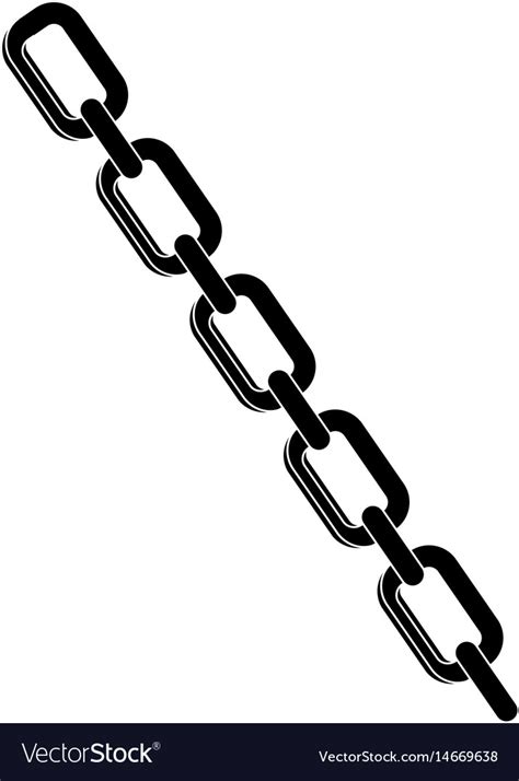 Steel Chain Isolated Icon Royalty Free Vector Image