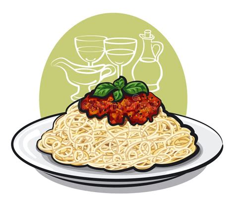 Spaghetti Bolognese Stock Illustration Illustration Of Cook 30300743