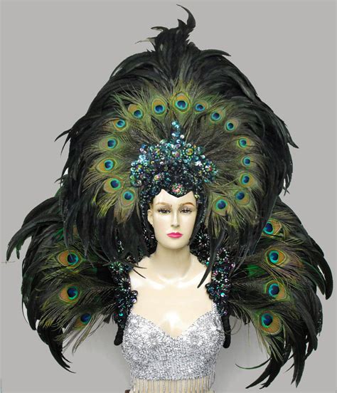 Peacock Headdress Backpiece 39500 Via Etsy Headdress Peacock