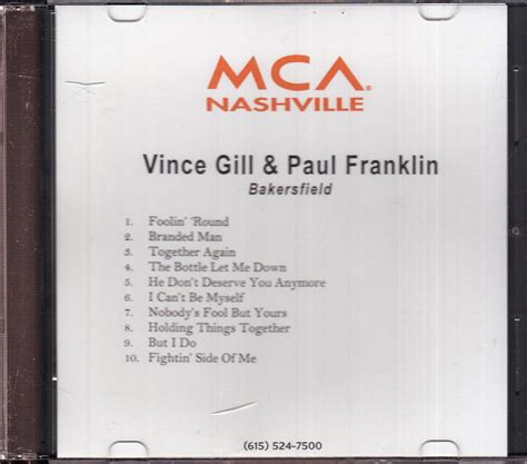 vince gill and paul franklin bakersfield cd promo ebay