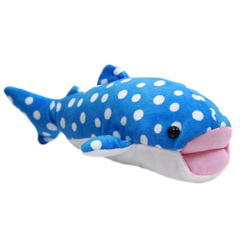 Amuse Whale Shark Stuffed Animal Blue White Dot