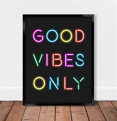 Good Vibes Only Neon Sign Rainbow Good Vibes Neon Light Sign Etsy
