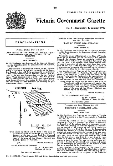 Victoria Government Gazette Online Archive 1982 P153
