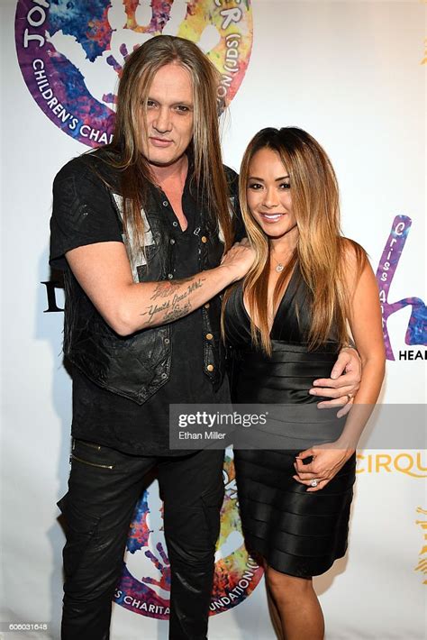 Singer Sebastian Bach Of Skid Row And His Wife Model Suzanne Le