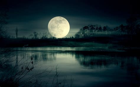 Moonlit Lake Night Hd