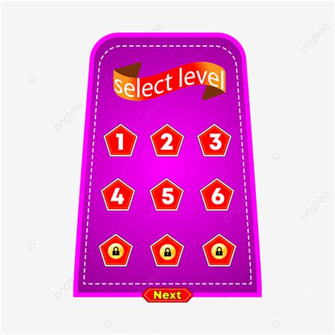 Game Ui Design Vector Hd Images Unlock Game Level Ui Design Png With